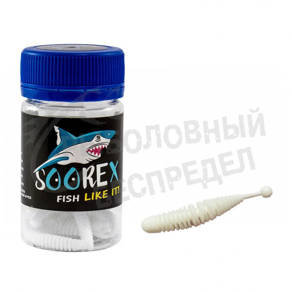 Мягкая приманка Soorex Larva 65mm белый икра