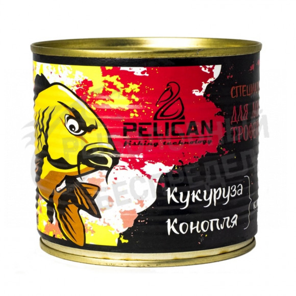 Запаренные злаки Pelican 430ml Кукуруза-Конопля, аромат Клубника