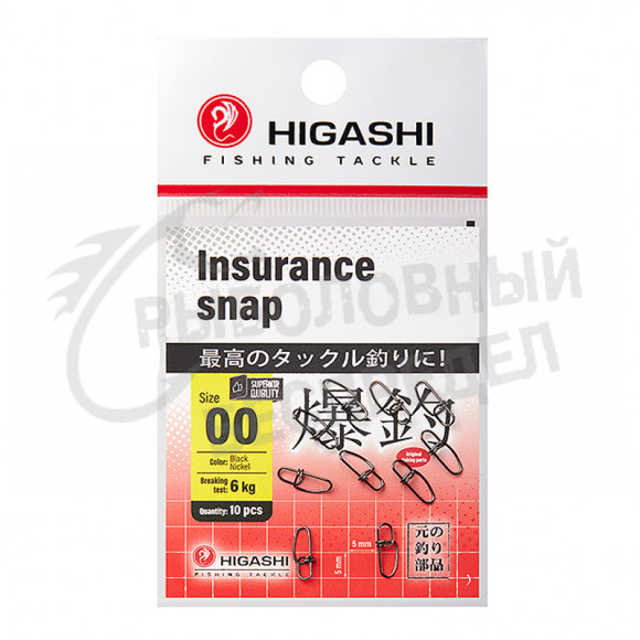 Карабин HIGASHI Insurance Snap #00 black nickel