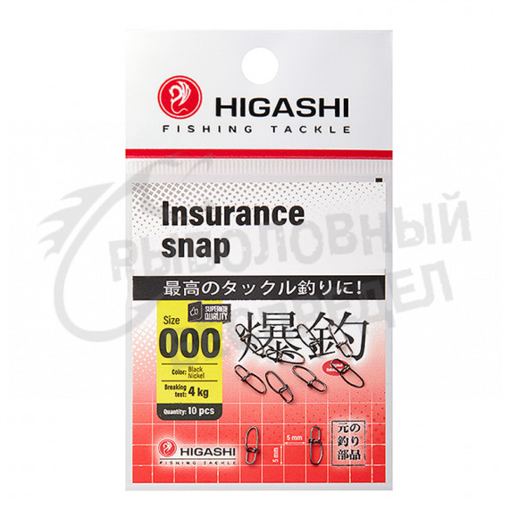 Карабин HIGASHI Insurance Snap #000 black nickel