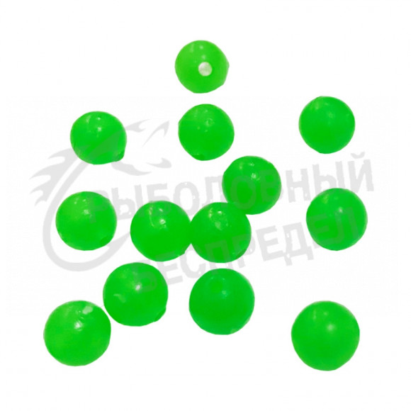 Стопорный шарик Mad Carp малый 4мм пластик, зеленый (20шт-уп)