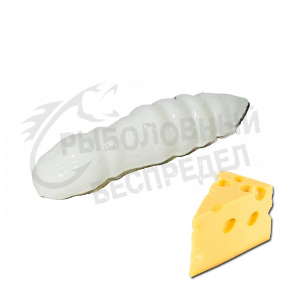 Мягкая приманка Trout HUB Pupa 1.5" white сыр