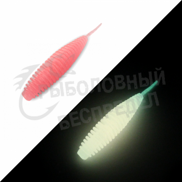 Мягкая приманка GarPRO Larva Glow 70mm 005 белая рыба