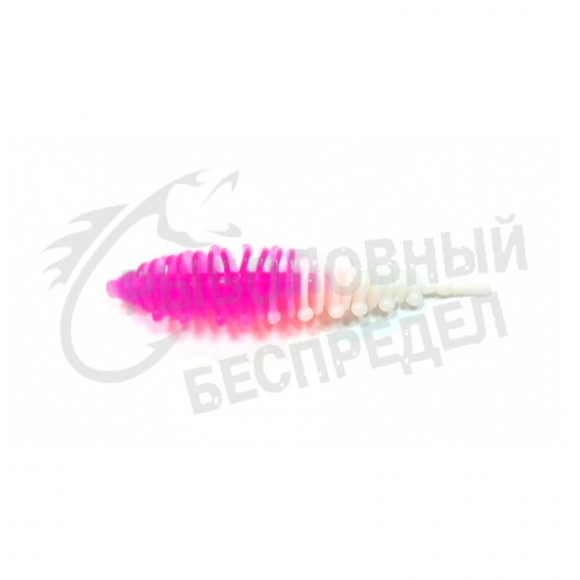 Силиконовая приманка Boroda Baits Super Soft Ayra XL DC 75mm 3.7g ярко-розовый-белый сыр (6шт-уп)
