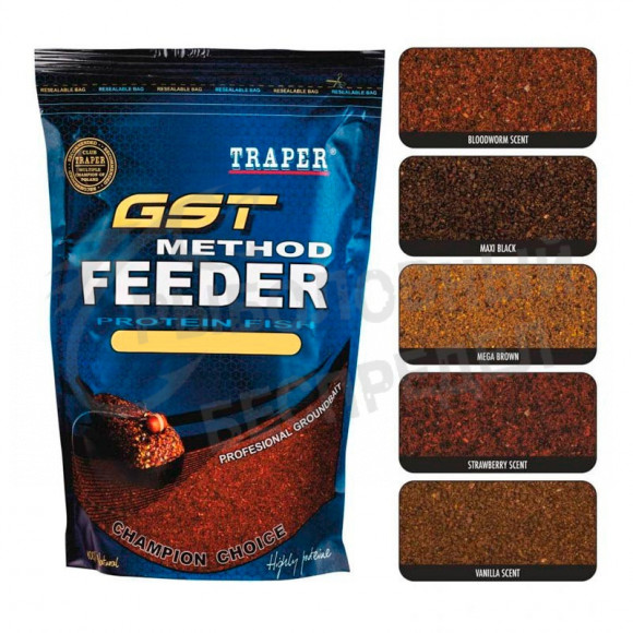 Прикормка Traper GST Method Feeder Maxi чёрная 750гр art.00233