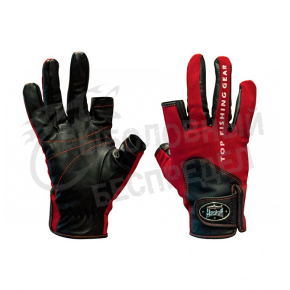 Перчатки Alaskan двухпалые красно-черные р.XL