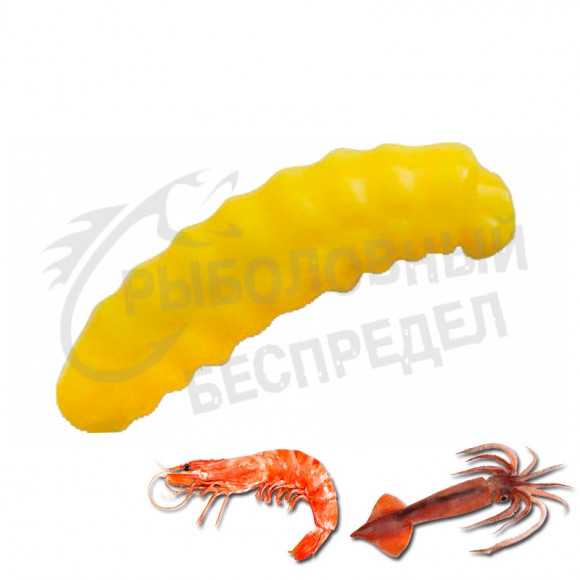 Crazy Fish MF H-Worm Inline 0.7" Sinking 60 шт (6*10) 62-17-3-7 креветка+кальмар цв.3