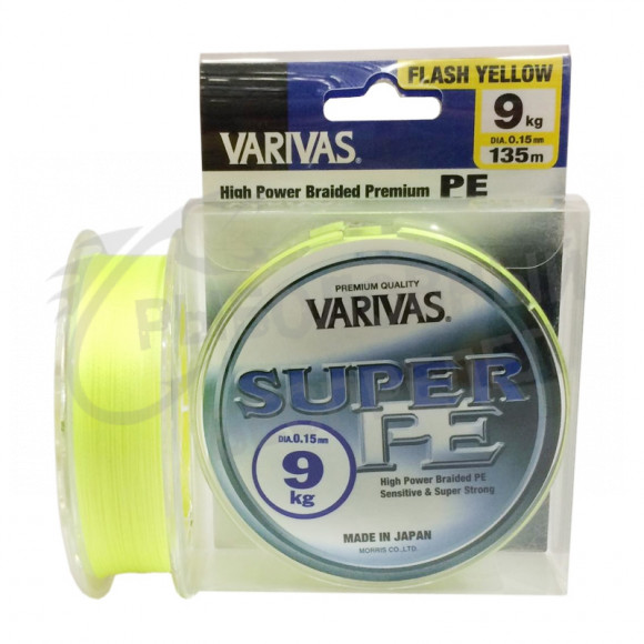 Плетёный шнур Varivas Super PE Yellow 0.19mm 135m