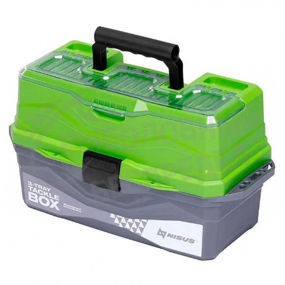 Ящик для снастей Tackle Box трехполочный NISUS зеленый (N-TB-3-G)