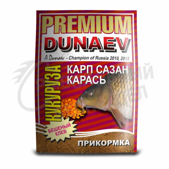 Прикормка Dunaev Premium 1кг Карп-Сазан Кукурза