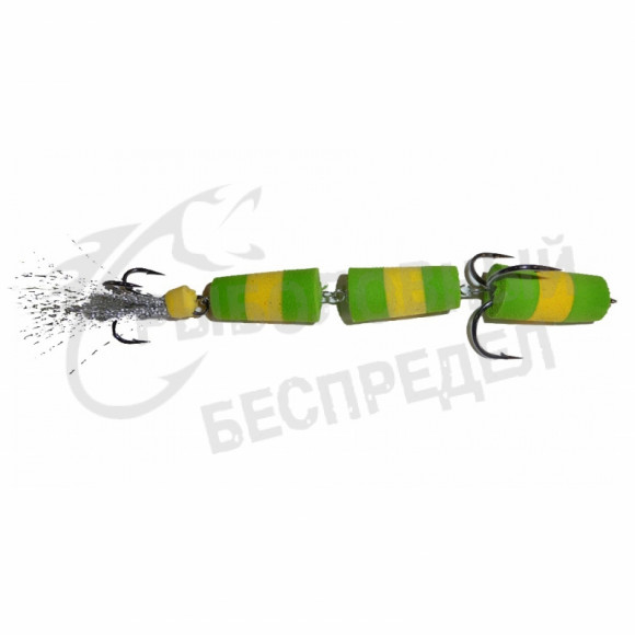 Приманка Мандула "Флажок" XXL Fish Модель 130 цв. Зелено-Желтая