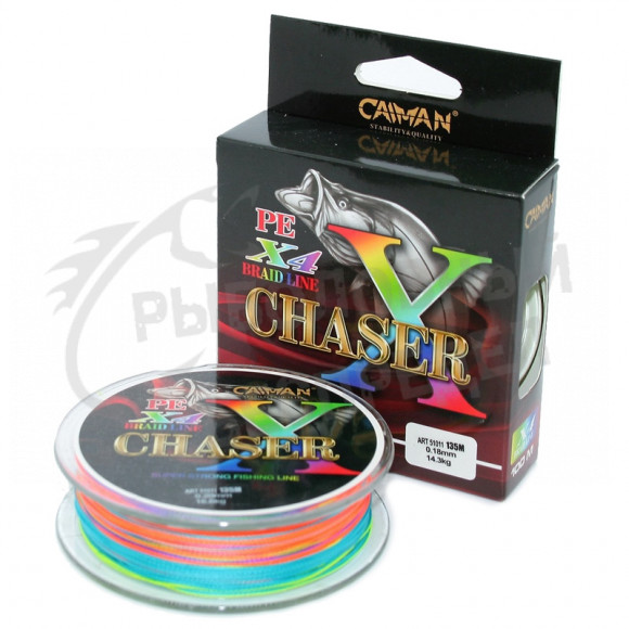 Плетеный шнур Caiman Chaser Multicolor 135м 0,18мм-14,30кг