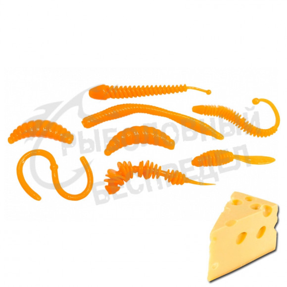 Мягкая приманка Neon 68 Trout Микс Ассорти оранжевый сыр
