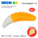 Мягкая приманка Neon 68 Trout Maggot 1.5'' оранжевый- белый сыр
