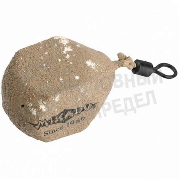 Грузило карповое Mikado с вертлюжком кубическое (песочный) 05S 100 г