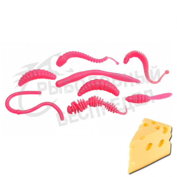 Мягкая приманка Neon 68 Trout Микс Ассорти розовый сыр