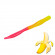Мягкая приманка Trout HUB Flat Worm 3.1" #214 LimonUV + PinkUV банан