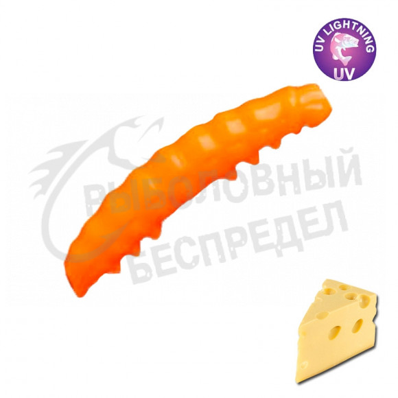 Crazy Fish MF H-Worm Inline 1.1" Sinking 20 шт (2*10) 63-28-77-9 сладкий сыр цв.77