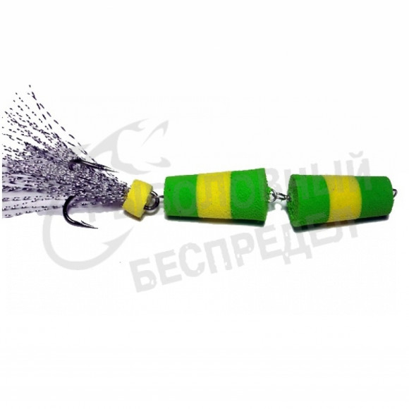 Приманка Мандула "Флажок" XXL Fish Модель 120 цв. Зелено-Желтая