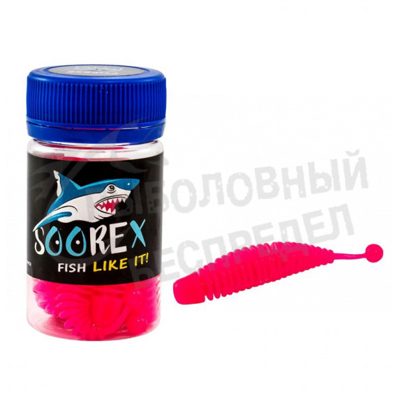 Мягкая приманка Soorex Larva 65mm розовый икра