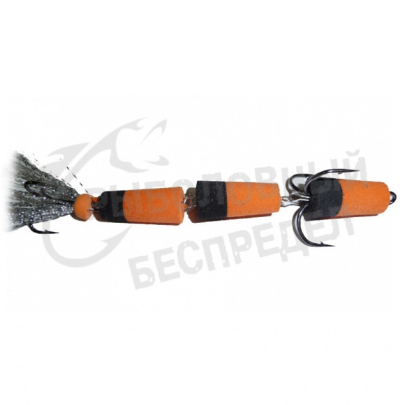 Приманка Мандула "Флажок" XXL Fish Модель 130 цв. Оранж-Оранж-Черная