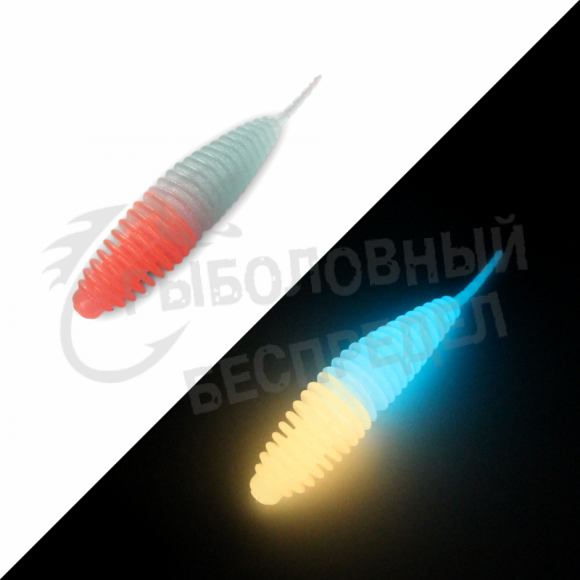 Мягкая приманка GarPRO Larva Glow 70mm 012 белая рыба