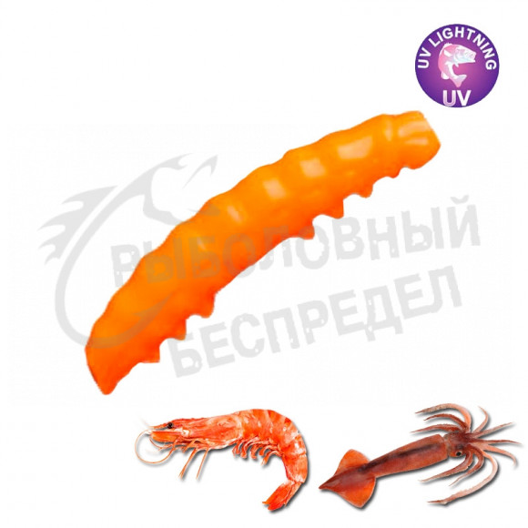 Crazy Fish MF H-Worm Inline 1.1" Sinking 20 шт (2*10) 63-28-77-7 креветка+кальмар цв.77
