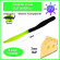 Мягкая приманка Trout HUB Flat Worm 3.1" #211 Black + LimonUV сыр