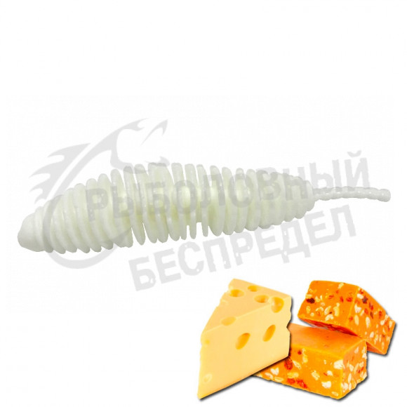 Мягкая приманка Trout Zone Plamp 2,5" белый сыр щербет