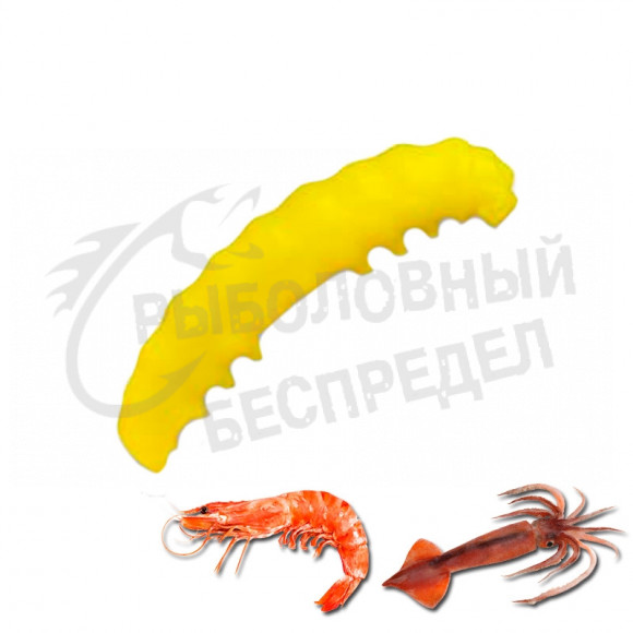 Crazy Fish MF H-Worm Inline 1.1" Sinking 20 шт (2*10) 63-28-3-7 креветка+кальмар цв.3