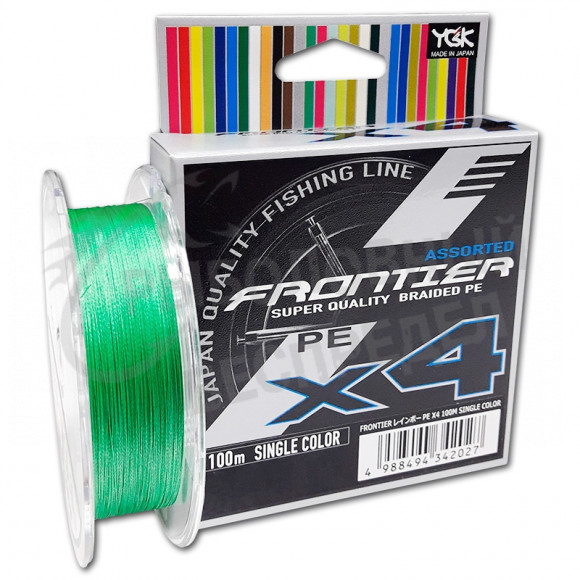Шнур YGK FRONTIER ASSORTED X4 100m #1,0-10lb Green