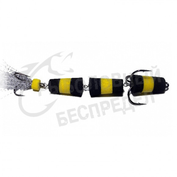 Приманка Мандула "Флажок" XXL Fish Модель 130 цв. Черно-Желтая