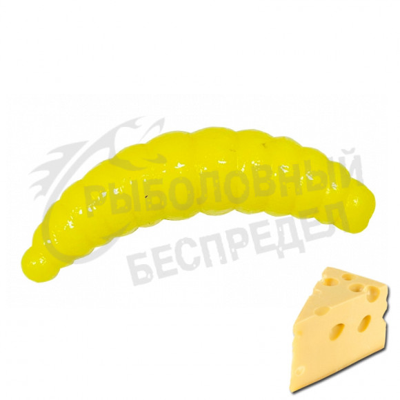 Мягкая приманка Neon 68 Trout Maggot super floating 1.5'' желтый сыр