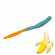 Мягкая приманка Trout HUB Flat Worm 3.1" #203 BlueUV (PAL) + OrangeUV банан